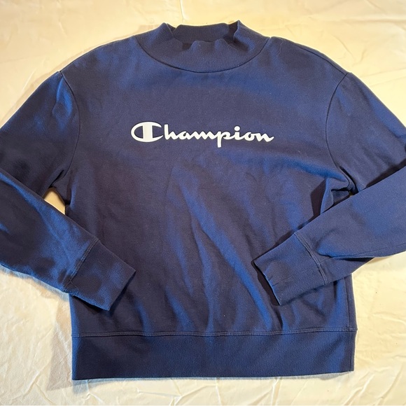Champion Authentic Athleticwear Women’s Size Small Navy Blue Crewneck Sweater - Picture 1 of 10